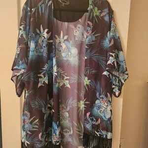 Loungefly Stitch Floral Kimono Blouse